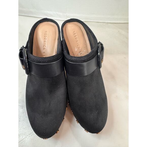 Veronica Beard black Dacey Suede Mule Clogs size 5.5 - Picture 4 of 10